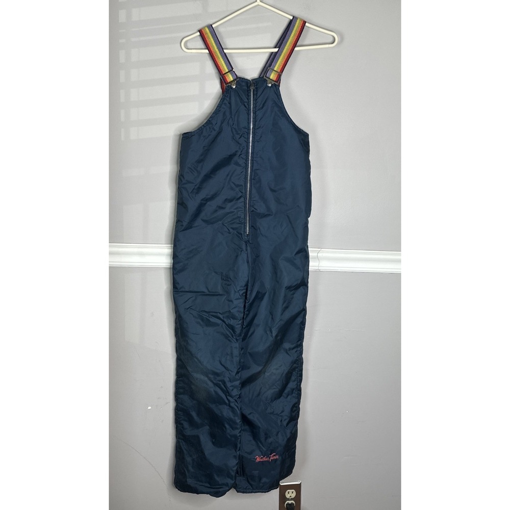 Weather Tamer Rainbow Bib And Snow Suit VTG USA See‎ Measurements * Navy